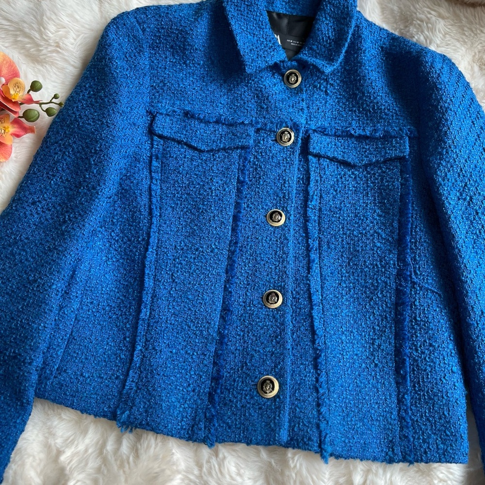 Blue Tweed Women's Jacket